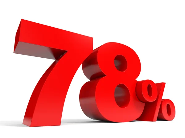 Red seventy eight percent off. Discount 78. — Stock Photo, Image