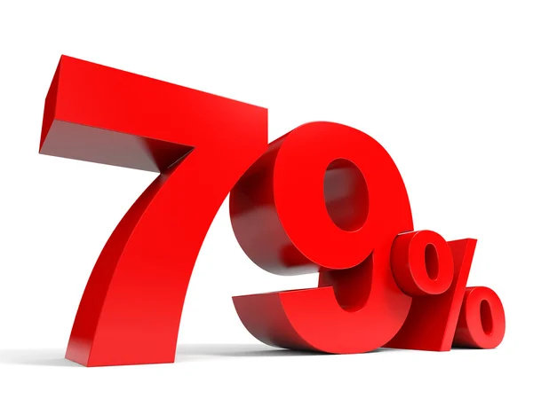 Red seventy nine percent off. Discount 79. — Stock Photo, Image