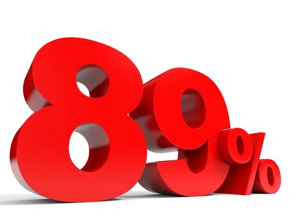Red eighty nine percent off. Discount 89. — Stock Photo, Image