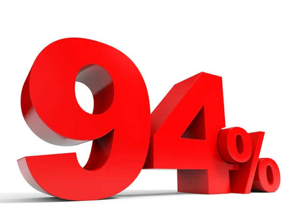 Red ninety four percent off. Discount 94. — Stock Photo, Image