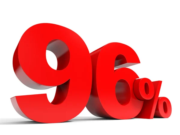 Red ninety six percent off. Discount 96. — Stock Photo, Image