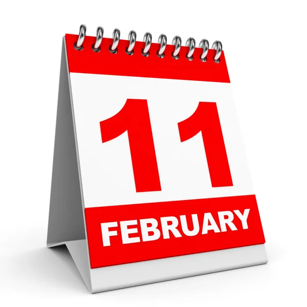 Calendario. 11 de febrero . —  Fotos de Stock