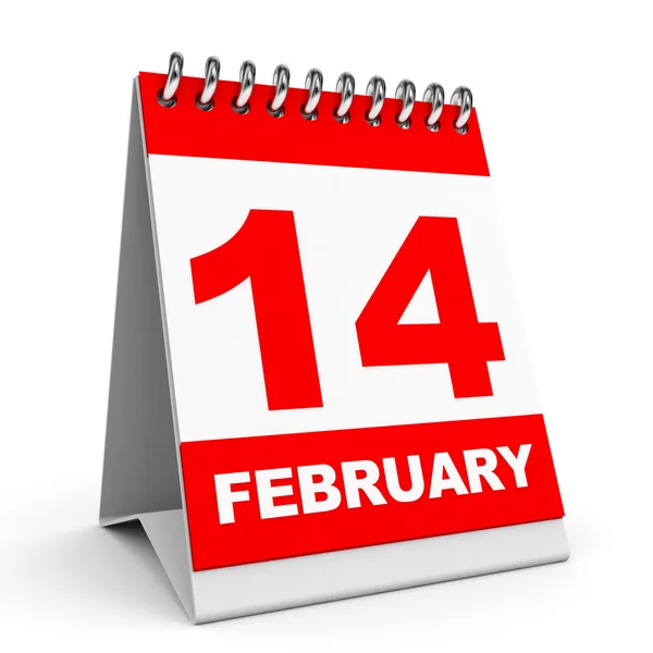 Calendario. 14 febbraio . — Foto Stock
