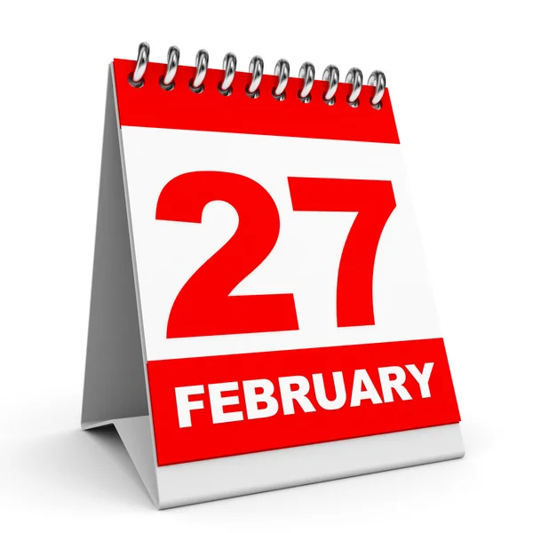 Calendario. 27 febbraio . — Foto Stock
