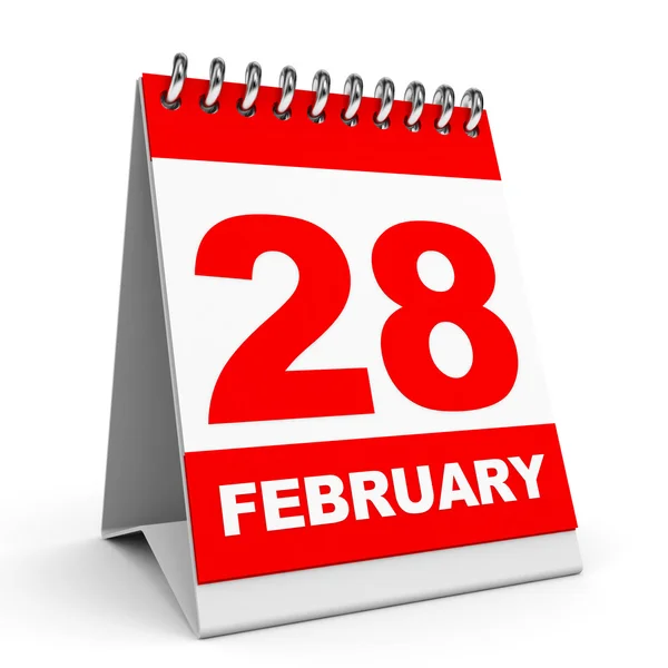 Calendario. 28 de febrero . —  Fotos de Stock