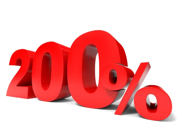 Two hundred percent off. Discount 200. — Stock Photo, Image