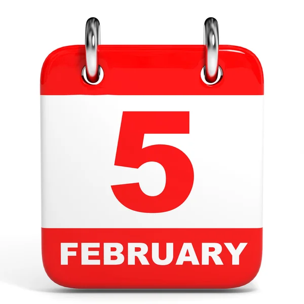 Calendar. 5 February. — Stock Photo, Image