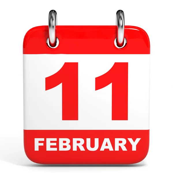 Kalendarz. 11 lutego. — Zdjęcie stockowe