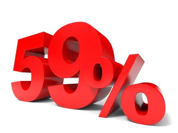 Red fifty nine percent off. Discount 59. — Stock Photo, Image