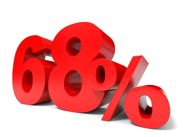 Red sixty eight percent off. Discount 68. — Stock Photo, Image