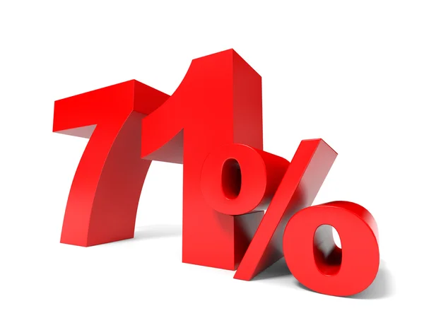 Red seventy one percent off. Discount 71. — Stock Photo, Image