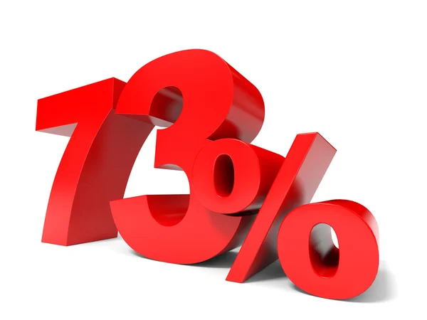 Red seventy three percent off. Discount 73. — Stock Photo, Image