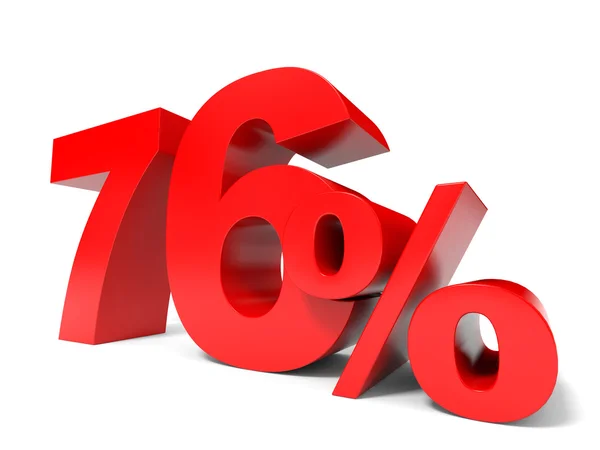 Red seventy six percent off. Discount 76. — Stock Photo, Image