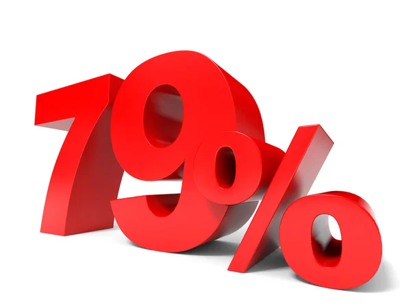 Red seventy nine percent off. Discount 79. — Stock Photo, Image
