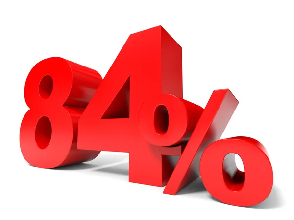 Röd åttio fyra procents rabatt. Rabatt 84. — Stockfoto
