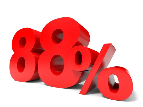 Röd åttio åtta procents rabatt. Rabatt 88. — Stockfoto