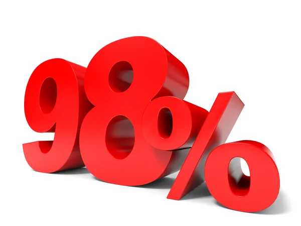 Red ninety eight percent off. Discount 98. — Stock Photo, Image