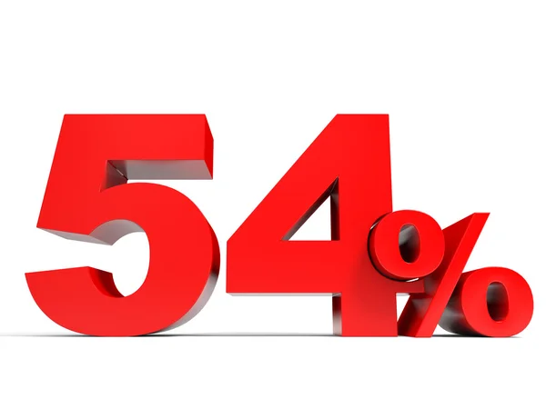 Red fifty four percent off. Discount 54. — Stock Photo, Image
