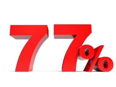 Kırmızı yetmiş yedi yüzde. 77 indirim.