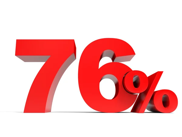 Red seventy six percent off. Discount 76. — Stock Photo, Image