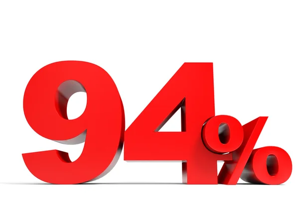 Red ninety four percent off. Discount 94. — Stock Photo, Image