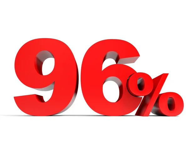 Red ninety six percent off. Discount 96. — Stock Photo, Image