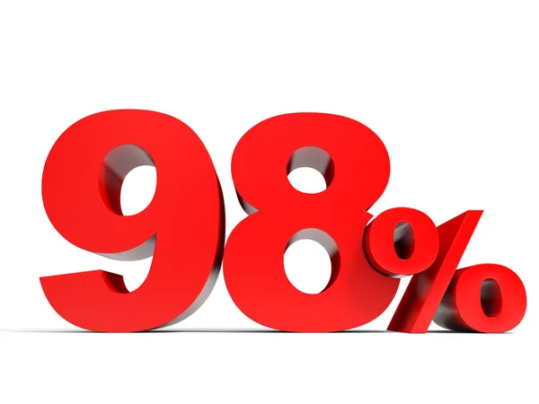 Red ninety eight percent off. Discount 98. — Stock Photo, Image