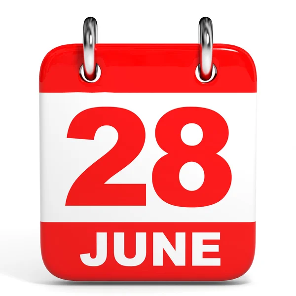 Calendar. 28 June. — Stock Photo, Image