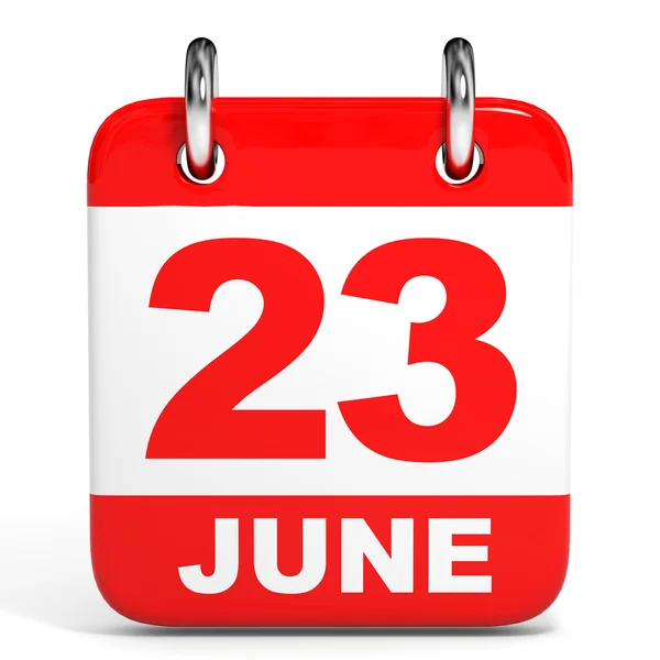 Calendar. 23 June. — Stock Photo, Image