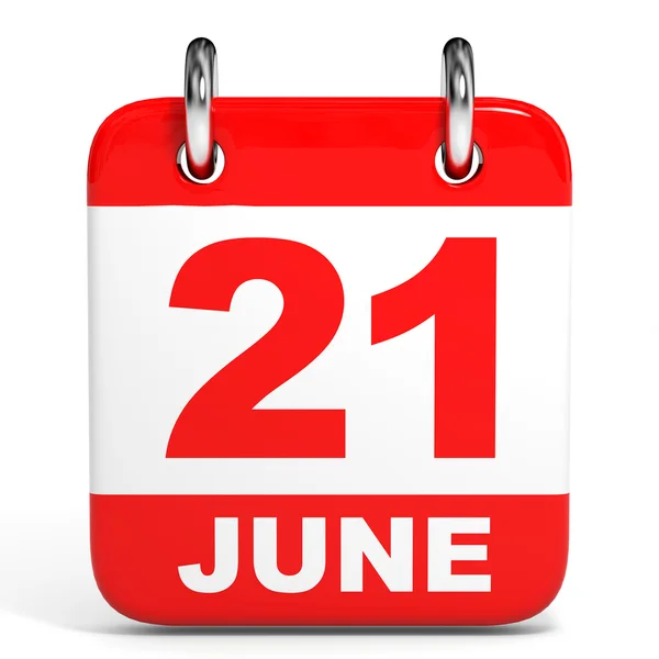Calendar. 21 June. — Stock Photo, Image
