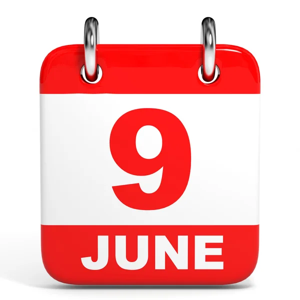 Calendar. 9 June. — Stock Photo, Image