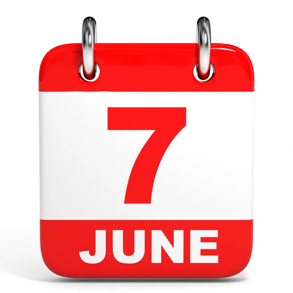 Calendar. 7 June. — Stock Photo, Image