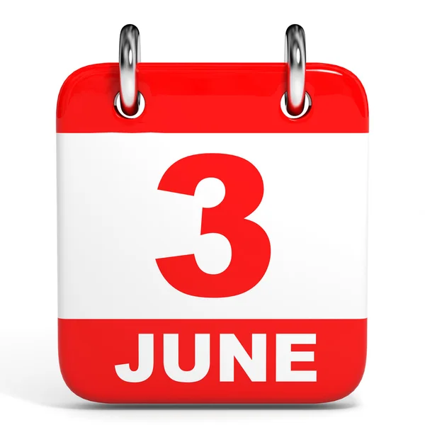 Calendar. 3 June. — Stock Photo, Image