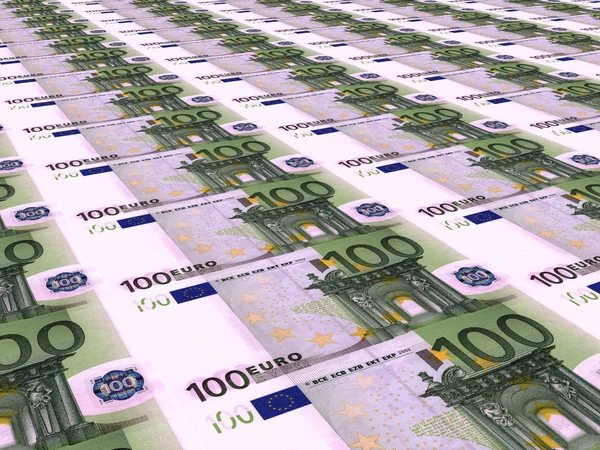 Euro-Hintergrund. Hundert Euro. — Stockfoto