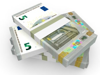 Para destesi. Beş Euro.