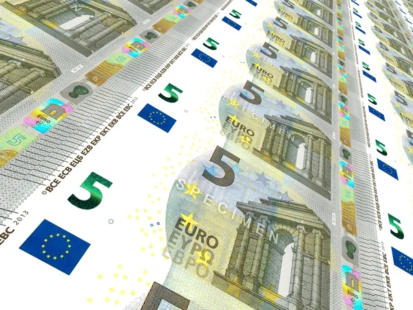 Tło euro. Pięć euro. — Zdjęcie stockowe