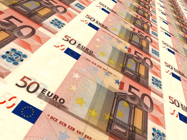 Euro-Hintergrund. fünfzig Euro. — Stockfoto