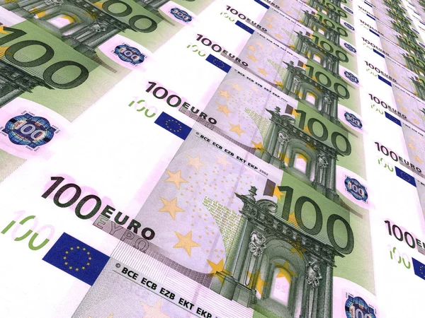 Euro background. One hundred euros. — Stock Photo, Image