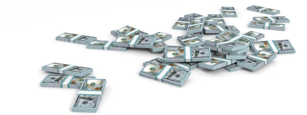 Money heap. New one hundred dollars. — Stock Photo, Image