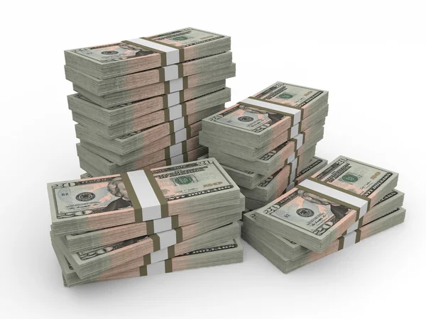 Stacks of money. Twenty dollars. — Stock Photo, Image