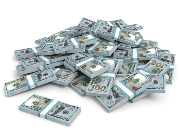 Money heap. New one hundred dollars. — Stock Photo, Image