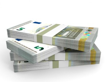 Para destesi. Beş Euro.