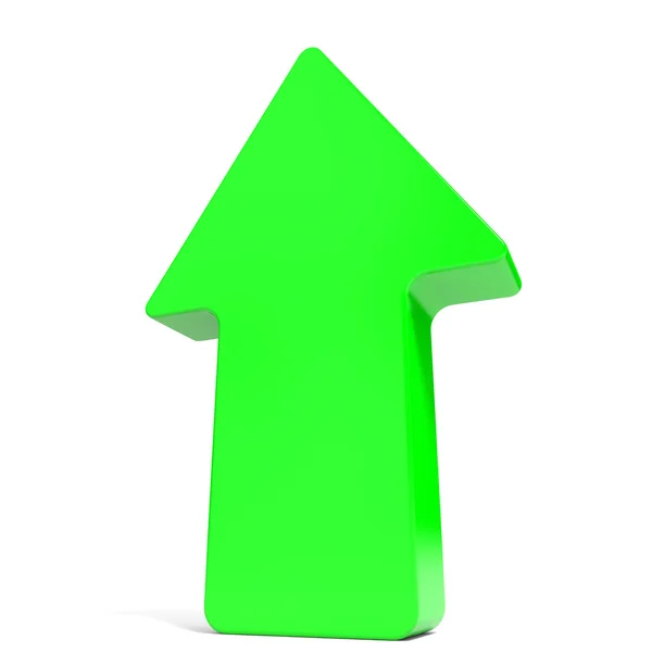Zöld felfelé mutató nyíl. — Stock Fotó