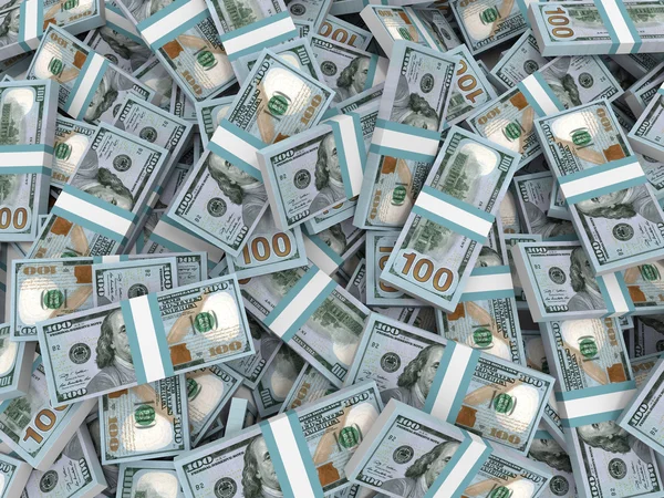 Stacks of money. New one hundred dollars. — Stock Photo, Image