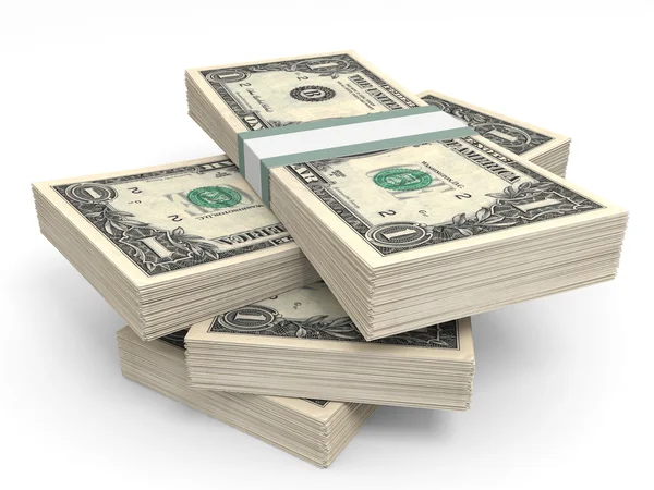 Stacks of money. One dollar. — Stock Photo, Image