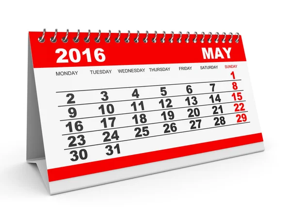 Calendar May 2016. — Stock Photo, Image