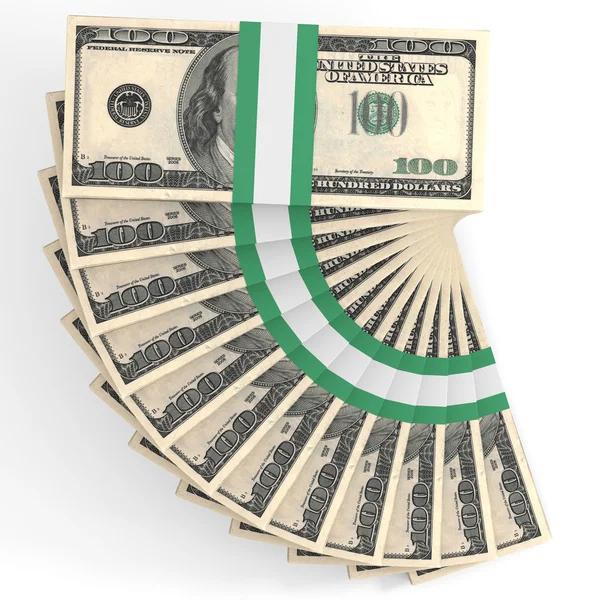 Stacks of money. One hundred dollars. — Stock Photo, Image