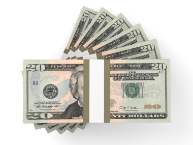 Para destesi. Yirmi dolar.