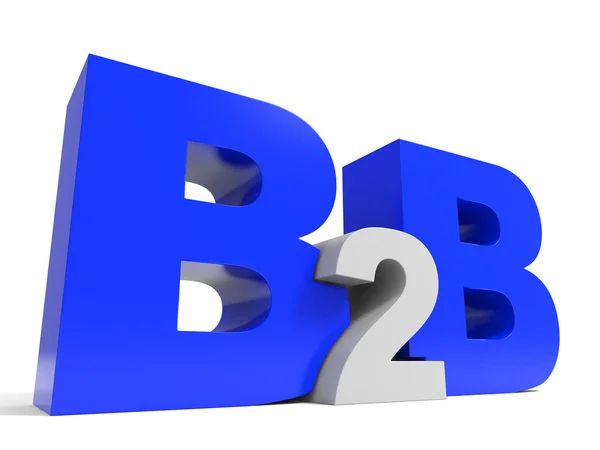 B2B kötet betűket fehér háttéren. — Stock Fotó
