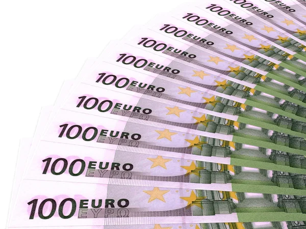 Geld-Fan. Hundert Euro. — Stockfoto